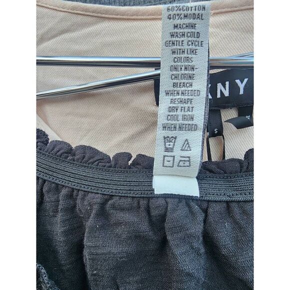 American Rag Cie Women Top BLACK One Shoulder Ruffle Crochet Blouson Plus 2X New - Picture 6 of 6